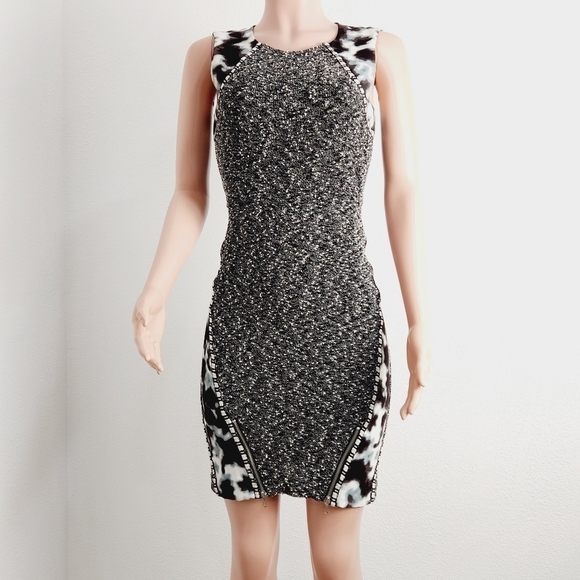 RACHEL Roy Shift Tweed Water Color Double Leg Zipper Design Size: 4 - Picture 1 of 16